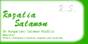 rozalia salamon business card